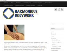 Tablet Screenshot of harmoniousbodywork.com